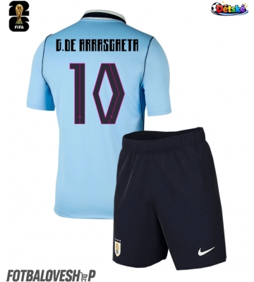 Uruguay Giorgian de Arrascaeta #10 Dětské Domácí Dres MS 2026 Krátký Rukáv (+ trenýrky)